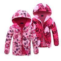 Jacket For Girls 2023 Spring Childrens Flower Fleece Clothes Girls Coat Windbreaker Outerwear Kids Polar Fleece Windproof 3-12T