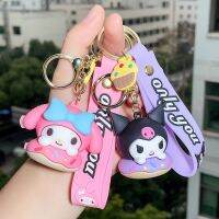 【YF】✧◈  Kawaii Keychain Kuromi Keyring Car Anime Schoolbag Pendant chain Accessories Kid