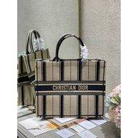 Diagonbook TOTE สีดำและสีเบจ BAYADERE ถุงเย็บปักถักร้อย1286/1296