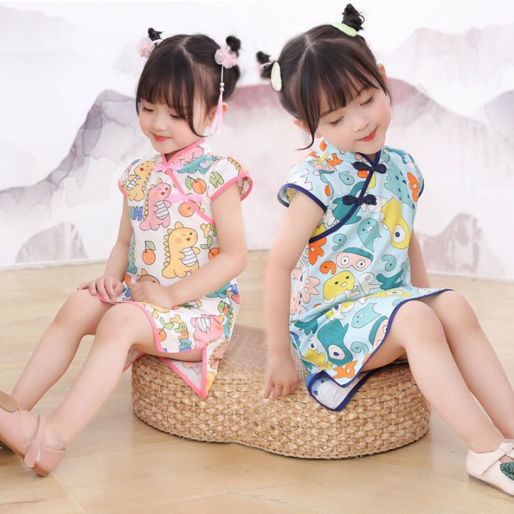 amila-ชุดกี่เพ้าเด็กผู้หญิงชุดสวยชุดฮันฟู