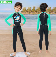 HIKAYA ชุดว่ายน้ำเด็กชายแขนยาว,เด็ก Rash Guard UPF 50 +,ชุดว่ายน้ำป้องกันแสงแดดสำหรับเด็กผู้ชายแห้งเร็ว,ชุดว่ายน้ำชิ้นเดียวสำหรับเด็กว่ายน้ำดำน้ำดูปะการังท่อง828