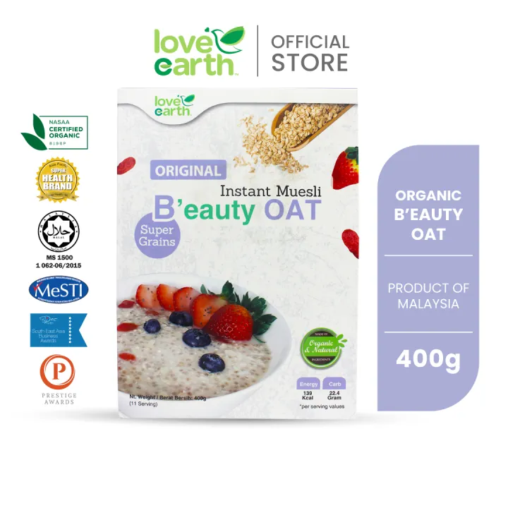 Love Earth Organic B'eauty Oat Mix 400g Lazada