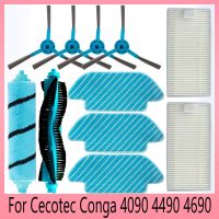 For Cecotec Conga 4090 4490 4690 5090 5490 6090 Robot Vacuum Cleaner Soft Roller Brush Hepa Filter Mop Cloth Parts Accessories