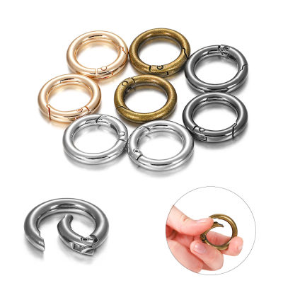 【2023】5Pcslot Metal O Ring Spring Clasps Openable Round Carabiner Keychain Bag Clips Hook Dog Chain Buckles Connector For DIY Jewelry