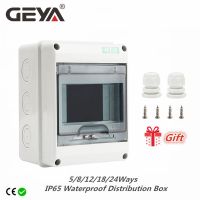 GEYA HT Series 5/8/12/15/18 Ways Waterproof Electrical Distribution Box Circuit Breaker MCB Power Plastic Junction Wire Box IP65