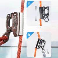 15KN ความปลอดภัยปีนเขากลางแจ้งยุบหลังคาปลูกป่ากู้ภัยเชือกคว้าLarge Carabiners Heavy Duty Alloy Steel Self-Locking Device Climbing Rope Grab Protection Work At Height Anti-dropping Device