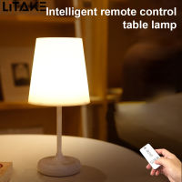 LITAKE โคมไฟตั้งโต๊ะ Led ไร้สาย1.5W ข้างเตียงนอนรีโมทคอนโทรลชาร์จใหม่ได้ไฟกลางคืนสัญญาสัมผัส