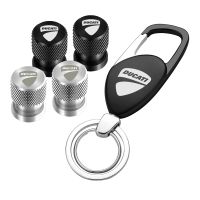 For Ducati Panigale Diavel Superleggera V4 V2 Scrambler Aluminium Moto Logo Tire Valve Stems Cap Keychain Accessories