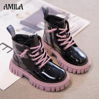 AMILA รองเท้าผู้หญิง รองเท้าบูท Martin,รองเท้าบู้ตหนังชาย,Sepatu BOOT Pendek ขนแกะ,รองเท้าเด็ก