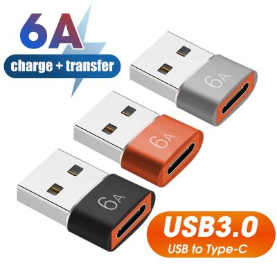 3PCS 6A Type C Female To USB A  3.0 Male OTG Adapter USB-C Converter for Macbook Xiaomi Samsung Huawei Cable Connector Adaptor