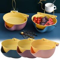 【CC】 Colander Fruit Vegetable Washing Basket Strainer With Handle Detachable Food Strainers Cleaning Plastic