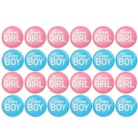 Gender Reveal Button Pin-24 Pieces Pin Up Badge Accessories for Girls or Team Boys,Baby Shower Supplies,Party Favorites