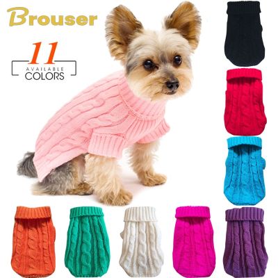 Winter Warm Dog Sweaters Pet Clothes for Small Dogs Soft Woolly Cats Sweater Coat Clothing for Chihuahua Puppy Cat Jacket