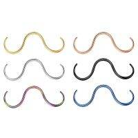 316L Stainless Steel 14G Mustache Shape Taper Septum Piercing Hoop Nose Rings Retainer Body Jewelry