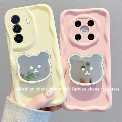 Phone Case เคส Huawei Nova Y91 Y71 Y70 Y90 P60 Pro Mate50 Pro กระจกหมีขาตั้งมาการองเคสซิลิโคนโทรศัพท์สีปกป้องเลนส์รวมทุกอย่างกรอบด้านหลังซิลิโคนนิ่ม2023
