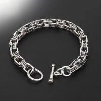 Chrome Heart pure silver high quality new 2023 fashion jewelry mens six-character mantra bracelet birthday wrist decoration