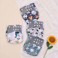 Elinfant Ecological Baby Diapers Cloth Diaper Set Fashion Print Reusable Recycable Panties kids Fit 0-2 years 3-15kg Baby