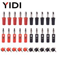 10pcs 4mm Red Black Male Female Banana Plug Audio Speaker Jack Amplifier Adapter Screw Terminal Binding Post Socket ConnectorsWires Leads Adapters