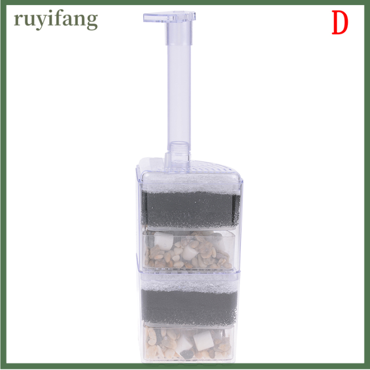 ruyifang-fish-tank-aquarium-pump-air-driven-bio-corner-filter-ฟองน้ำทอด-betta-ถังนาโน