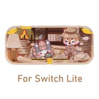 เคสขาตั้งที่ชาร์จจุกครอบโทรศัพท์กันน้ำ TV แบบแข็งนักสืบสำหรับ Nintendo Switch เคสคริสตัล Olend/lite ตัวควบคุม Joy-Con แบบเต็มจอ