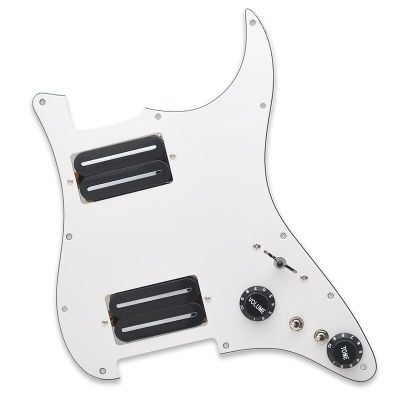 HH-Coil Splitting Electric Guitar Pickguard Two Blade Style High Output-15K with Two Humbucker Loaded Prewired Scratchplate