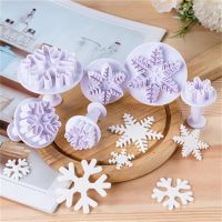 3pcs/set Fondant Molder Cutter Plastic Cookie Cutter Plunger Snow Shaped Cake Decoration