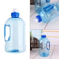 Water Bucket Cup 1L BPA Free Portable Drink Water Bottle Cap Kettle PET Sport Picnic Blue with Handle and Push Cap for Outdoor Sports Campingng