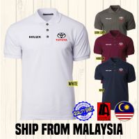 Hilux Toyota Black White Polo Collar T-Shirt TRD Racing Development Blue Red MenWomenLadies Baju Kolar Hitam Putih