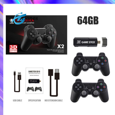 X2 Plus คอนโซลเกมย้อนยุคไร้สายที่สร้างขึ้นใน40000เกมเสียบเล่นวิดีโอ Joypad สำหรับจอสัมผัสคู่ตัวควบคุมไร้สาย2.4G