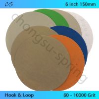 6 Inch 150mm Sandpaper Discs Grit 60 to 10000 Hook and Loop Wet/Dry Abrasive Silicon Carbide Sanding Paper Power Tool Accessory Power Sanders