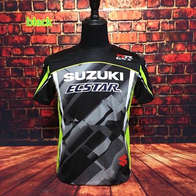 ใหม่ Moto GP Suzuki เสื้อยืดแขนสั้นสำหรับขี่รถจักรยานยนต์