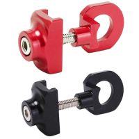 2 Pcs Bike Chain Tensioner Adjuster Aluminum Alloy Bicycle Fastener Bolt Single Speed Bicycle Bolt Screw Black &amp; Red