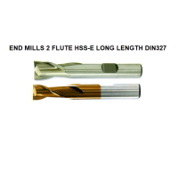 END MILLS 2 FLUTE HSS-E LONG LENGTH TIN เอ็นมิล 2 ฟันยาว สีทอง  CT26H  พร้อมส่ง