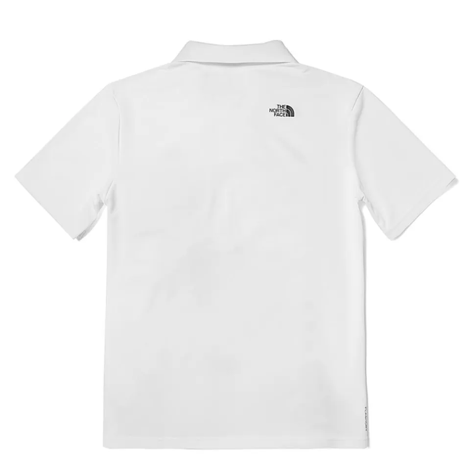 white north face polo shirt