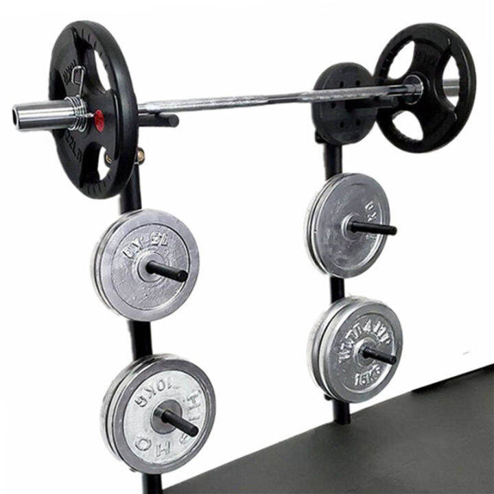 Dumbbell Barbell Weight Plates Rack Storage WallMounted Metal Strength