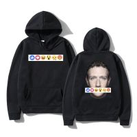 Cursed Zucc Tshirt Men Vintage Casual Pullover Funny Cursed Meme Facebook Meme Mark Zuckerberg Print Oversized Hoodie Tops Size XS-4XL