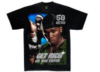 Cosmicbkk เสื้อยืดลาย 50Cent Rap tee