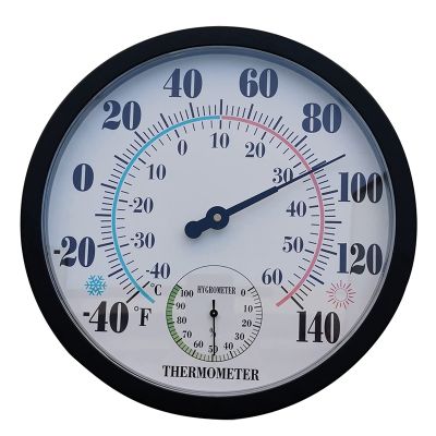 Indoor Outdoor Garden Wall Patio Weather Hygrometer, Large Number 10 in Diameter