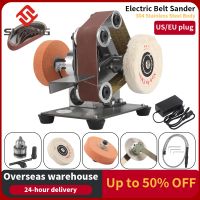 【LZ】♦☽  Grinder Electric Belt Sander DIY Sander Polisher Mini Polishing Machine Belt Sander Grinder Knife Sharpener with 10PCS Belt