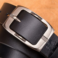 Bison Denim Cowhide Belt Men Genuine Leather Belt Men Vintage Pin Buckle Belt Male Waist Strap Black Brown And Gift Box