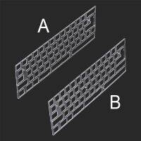 PCB stabilizers แผ่นโพลีคาร์บอเนต PC สำหรับ GK61 GH60 DZ60 60 PCB 60 ANSI ISO layout แป้นพิมพ์เครื่องกล Universal