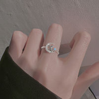 Korean version of fy tale story: Zircon Little Prince Ring, opening personality, indelible moon, star, index finger ring, girl IKU6