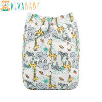 Alvaby ผ้าผ้าอ้อมทารกนำมาใช้ใหม่ผ้าอ้อมผ้าใหม่ได้รับการออกแบบด้วย1ชิ้นไมโครไฟเบอร์แทรก