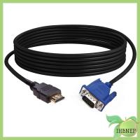 IHBNEP 1-5m ร้อนแรง ขั้วต่อวิดีโอ ดิจิตอล ชายกับชาย แสดงผลออก HDMI เข้ากันได้กับตัวแปลง VGA สายอะแดปเตอร์ AV