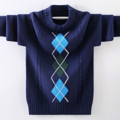 boys pullover knitting Sweater Childrens sweater Winter Childrens clothing New Cotton Clothing Keep warm O-Neck Sweater