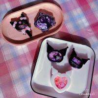 น่ารักการ์ตูน Kawaii Sanrioed Kuromi ชุดธีมหยดกาวไหลแผ่นทรายแม่พิมพ์ DIY ซิลิโคนมือพลิกแม่พิมพ์