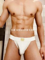 D.M male underwear low waist based youth tide render thick gold thread level fork contracted sexy pure color briefs