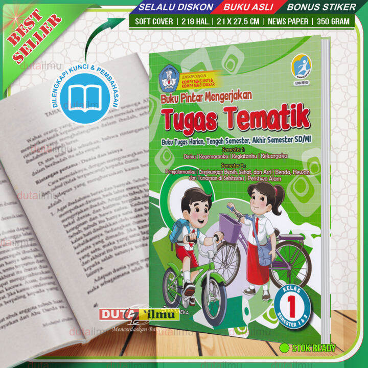 Buku Pintar Mengerjakan TUGAS TEMATIK Untuk SD Kelas 1 | Lazada Indonesia