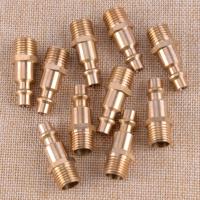 New 10PCS Solid Brass 1/4" NPT Male Plug Air Hose Connector Quick Pneumatic Fitting Industrial Air-operated Tool Compressor Set Hand Tool Parts Access