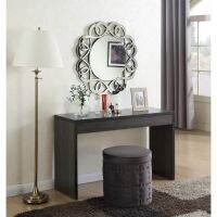 111091WGY Wood Veneer Northfield Hall Console Table 48.00 X 48.00 X 28.00 Inches Edge Corner Guards